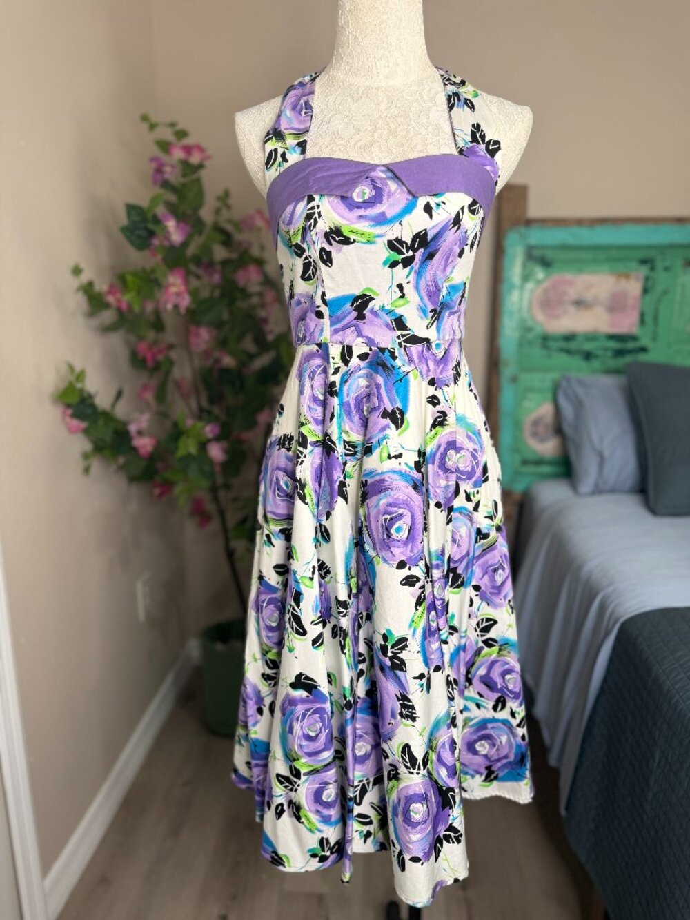 Bettie Page by Tatyana Retro Vintage Style Pin-Up Dress - Size XS